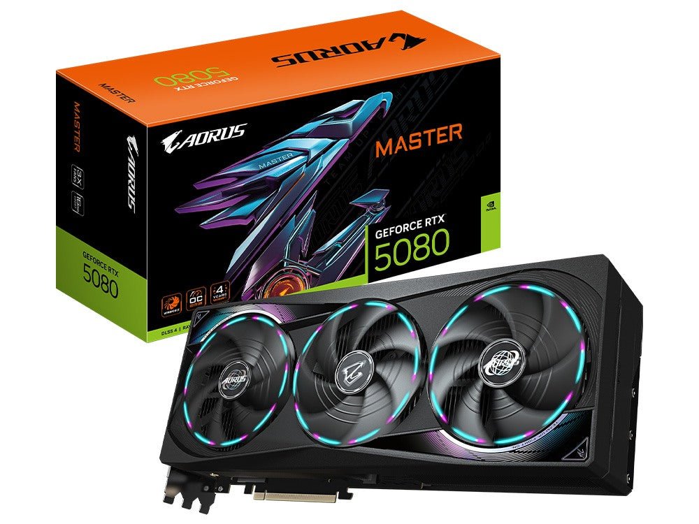 Gigabyte AORUS GeForce RTX 5080 MASTER 16GB GDDR7 - I Gaming Computer | Australia Wide Shipping | Buy now, Pay Later with Afterpay, Klarna, Zip, Latitude & Paypal