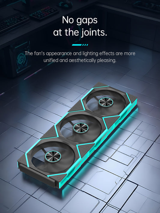 COOLMOON HiFrost ICELOOP01 ARGB 120mm PWM fan Reverse 3-Pack Black