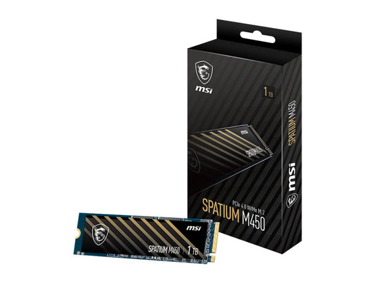 MSI SPATIUM M450 1TB PCIe Gen 4x4 M.2 SSD - I Gaming Computer | Australia Wide Shipping | Buy now, Pay Later with Afterpay, Klarna, Zip, Latitude & Paypal