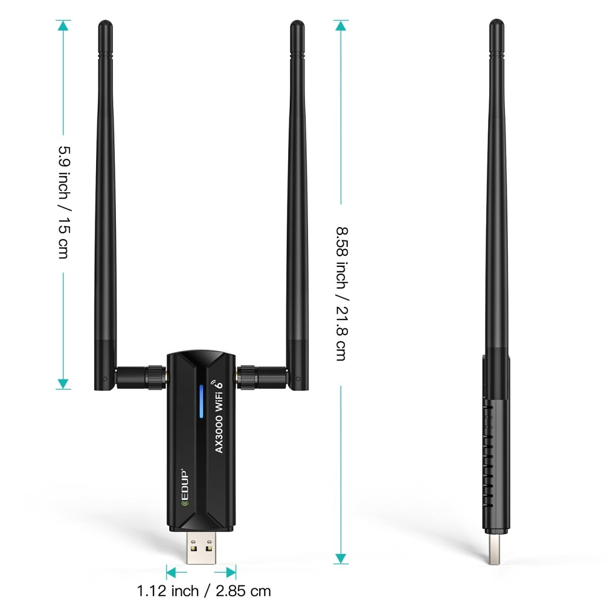 EDUP AX3000 WiFi 6E Wireless USB Adapter with Dual Antenna - I Gaming Computer | Australia Wide Shipping | Buy now, Pay Later with Afterpay, Klarna, Zip, Latitude & Paypal