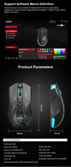Ajazz AJ52 Pro Black wired&wireless Gaming Mouse RGB