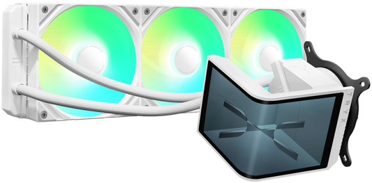 TRYX PANORAMA SE OLED - ARGB 360mm AIO Liquid Cooler with 3D Display (White) - I Gaming Computer | Australia Wide Shipping | Buy now, Pay Later with Afterpay, Klarna, Zip, Latitude & Paypal