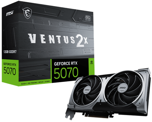 MSI GeForce RTX 5070 Ventus 2X OC 12GB GDDR7 - I Gaming Computer | Australia Wide Shipping | Buy now, Pay Later with Afterpay, Klarna, Zip, Latitude & Paypal