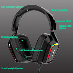 Ajazz AX368 Black USB Gaming Headset With Noise Canceling Mic RGB - I Gaming Computer | Australia Wide Shipping | Buy now, Pay Later with Afterpay, Klarna, Zip, Latitude & Paypal