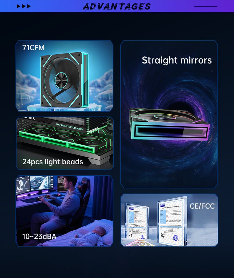 COOLMOON HiFrost Link - 8Pro ARGB 120mm PWM fan Reverse White - I Gaming Computer | Australia Wide Shipping | Buy now, Pay Later with Afterpay, Klarna, Zip, Latitude & Paypal