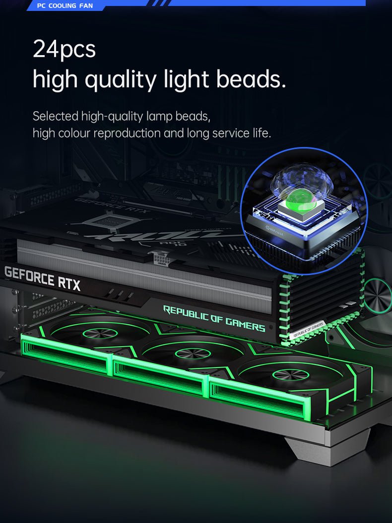 COOLMOON HiFrost Link - 8Pro ARGB 120mm PWM fan Forward black - I Gaming Computer | Australia Wide Shipping | Buy now, Pay Later with Afterpay, Klarna, Zip, Latitude & Paypal