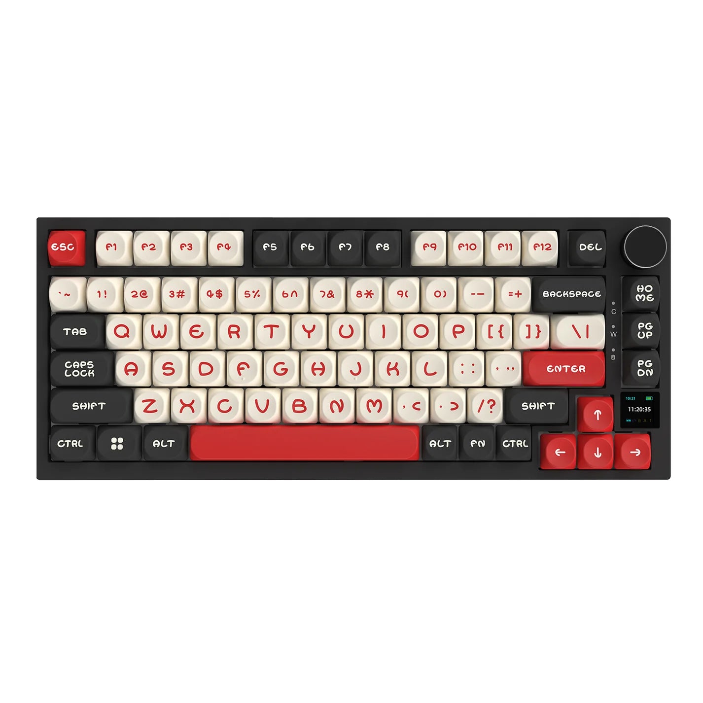 Ajazz AK820Pro Black - White - Red Mechanical keyboard RGB Wired&Wireless (Flyfish switch) - I Gaming Computer | Australia Wide Shipping | Buy now, Pay Later with Afterpay, Klarna, Zip, Latitude & Paypal