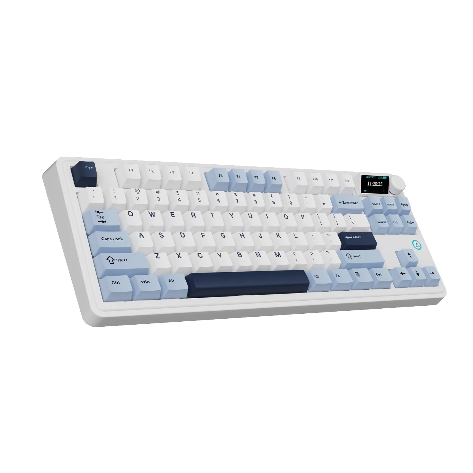 Ajazz AK870 Plus White - Blue Mechanical keyboard RGB With Screen Wired&Wireless(Maillard switch) - I Gaming Computer | Australia Wide Shipping | Buy now, Pay Later with Afterpay, Klarna, Zip, Latitude & Paypal
