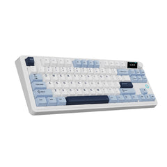 Ajazz AK870 Plus White - Blue Mechanical keyboard RGB With Screen Wired&Wireless(Maillard switch) - I Gaming Computer | Australia Wide Shipping | Buy now, Pay Later with Afterpay, Klarna, Zip, Latitude & Paypal