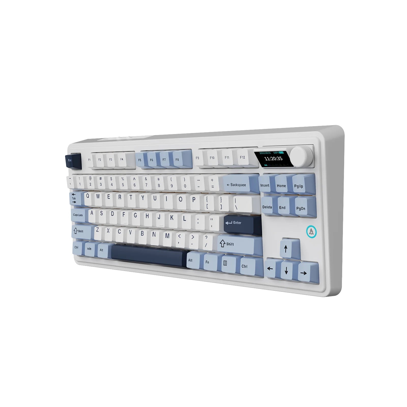 Ajazz AK870 Plus White - Blue Mechanical keyboard RGB With Screen Wired&Wireless(Maillard switch) - I Gaming Computer | Australia Wide Shipping | Buy now, Pay Later with Afterpay, Klarna, Zip, Latitude & Paypal