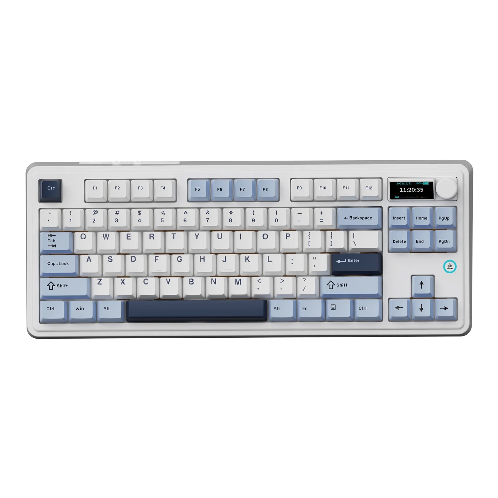 Ajazz AK870 Plus White - Blue Mechanical keyboard RGB With Screen Wired&Wireless(Maillard switch) - I Gaming Computer | Australia Wide Shipping | Buy now, Pay Later with Afterpay, Klarna, Zip, Latitude & Paypal