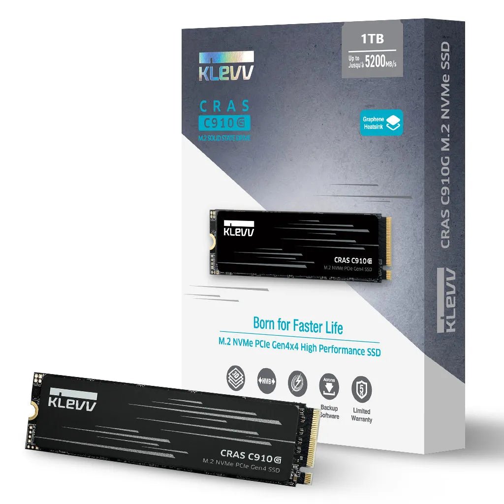 Klevv Cras C910G NVMe PCIe Gen4 SSD 1TB 5-year Warranty - I Gaming Computer | Australia Wide Shipping | Buy now, Pay Later with Afterpay, Klarna, Zip, Latitude & Paypal