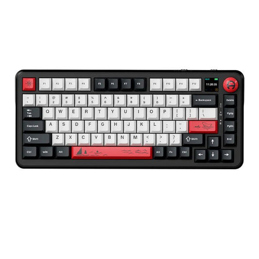Ajazz AK820 Max Plus Black - White - Red Mechanical keyboard RGB Wired&Wireless(Avocado switch) - I Gaming Computer | Australia Wide Shipping | Buy now, Pay Later with Afterpay, Klarna, Zip, Latitude & Paypal