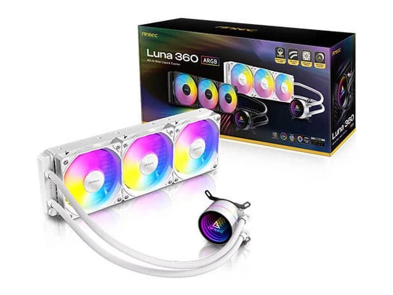 Antec Luna 360 ARGB White AIO CPU Cooler - I Gaming Computer | Australia Wide Shipping | Buy now, Pay Later with Afterpay, Klarna, Zip, Latitude & Paypal