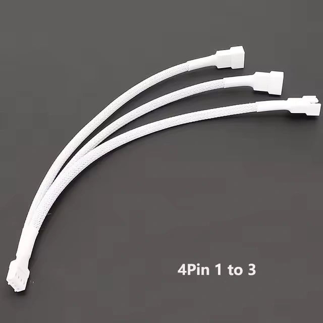 Coolmoon Fan Splitter and Power Extension Cable 1 to 3 white - I Gaming Computer | Australia Wide Shipping | Buy now, Pay Later with Afterpay, Klarna, Zip, Latitude & Paypal