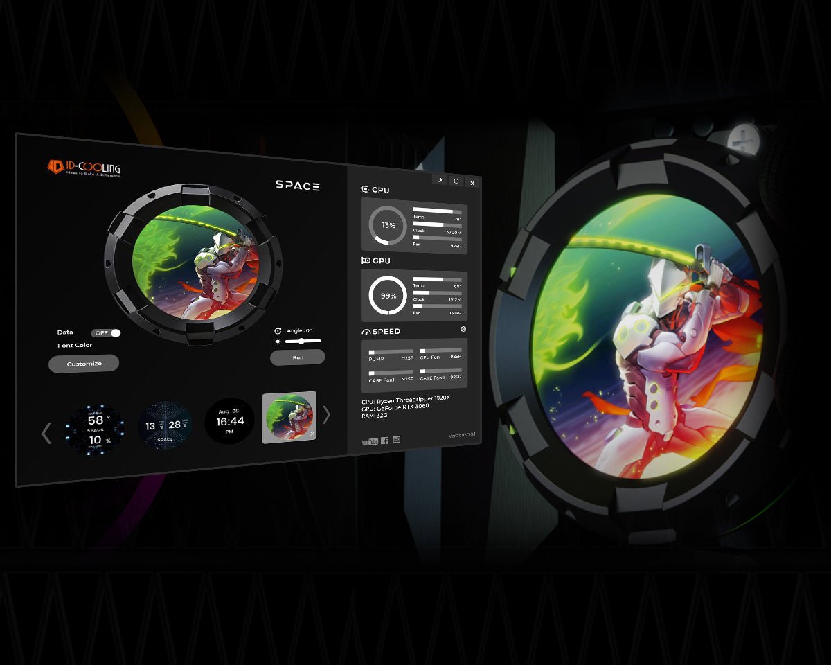 ID - COOLING SL360 360mm ARGB AIO Liquid CPU Cooler Black - I Gaming Computer | Australia Wide Shipping | Buy now, Pay Later with Afterpay, Klarna, Zip, Latitude & Paypal