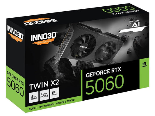 Inno3D GeForce RTX 5060 TWIN X2 8GB GDDR7 Graphics Card - I Gaming Computer | Australia Wide Shipping | Buy now, Pay Later with Afterpay, Klarna, Zip, Latitude & Paypal