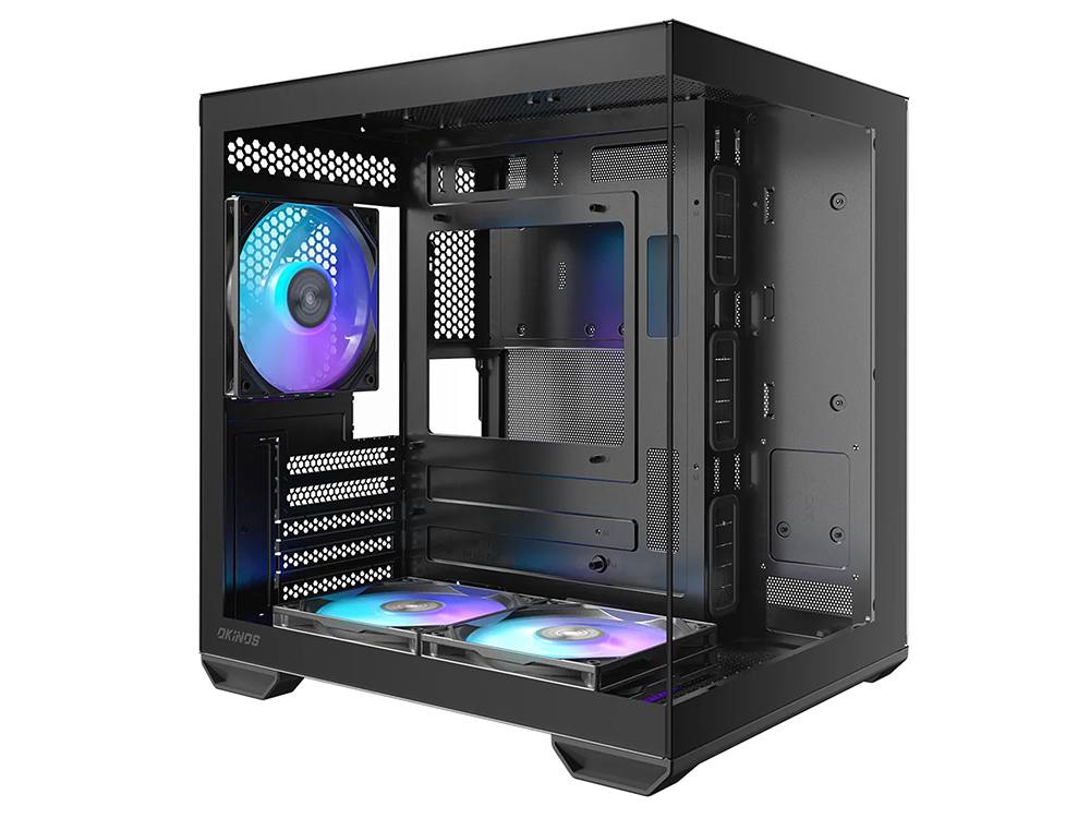 OKINOS Mirage 4 ARGB Micro ATX Case - Black - I Gaming Computer | Australia Wide Shipping | Buy now, Pay Later with Afterpay, Klarna, Zip, Latitude & Paypal