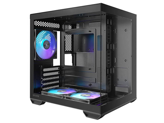 OKINOS Mirage 4 ARGB Micro ATX Case - Black - I Gaming Computer | Australia Wide Shipping | Buy now, Pay Later with Afterpay, Klarna, Zip, Latitude & Paypal