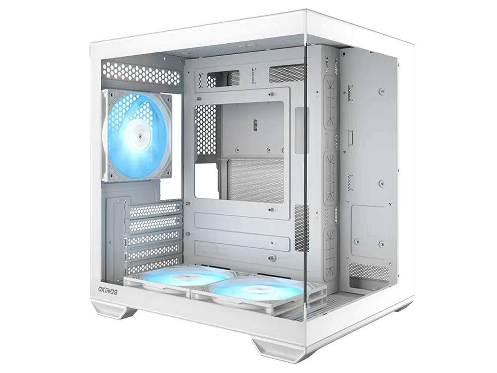 OKINOS Mirage 4 ARGB Micro ATX Case - White - I Gaming Computer | Australia Wide Shipping | Buy now, Pay Later with Afterpay, Klarna, Zip, Latitude & Paypal