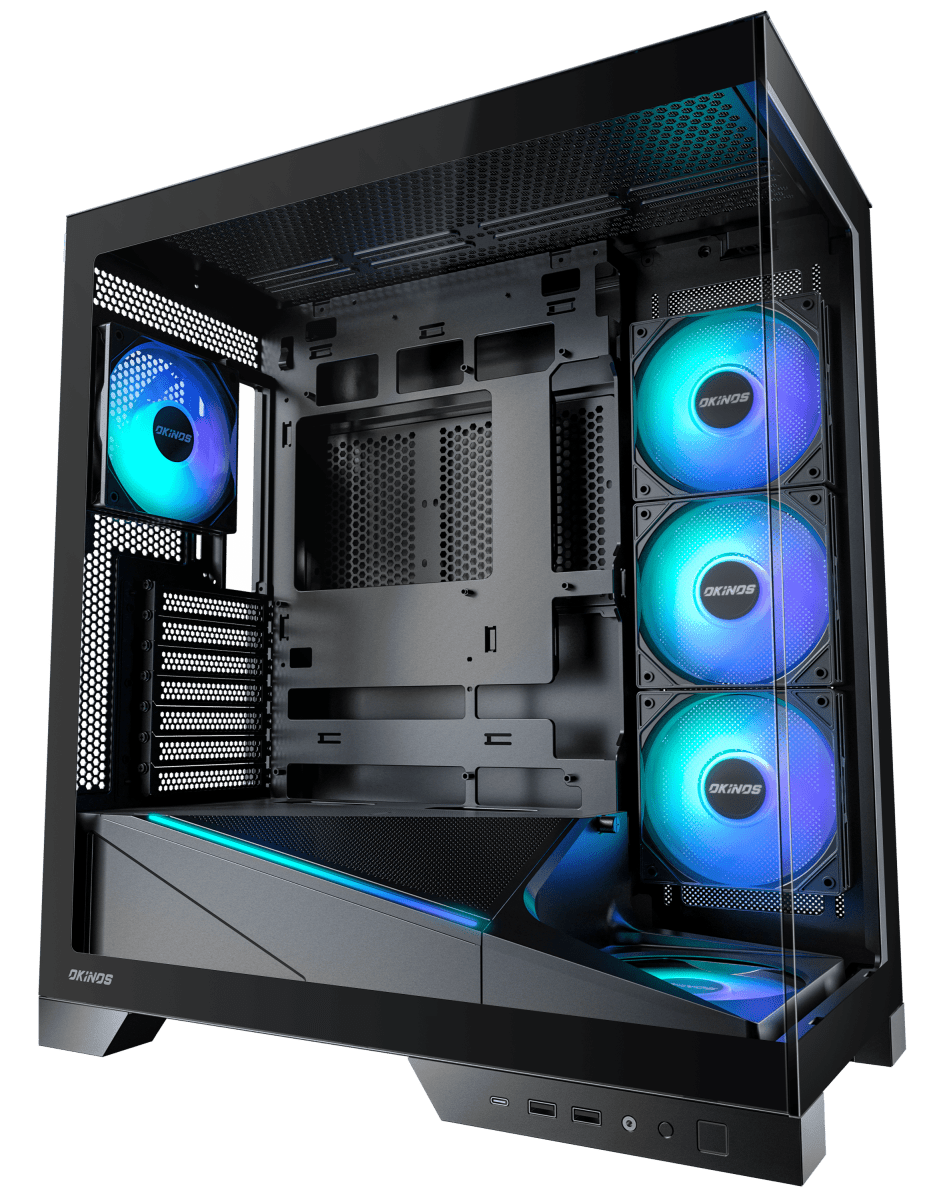 Okinos Aqua 9 ARGB TG Mid Tower ATX Case - I Gaming Computer | Australia Wide Shipping | Buy now, Pay Later with Afterpay, Klarna, Zip, Latitude & Paypal