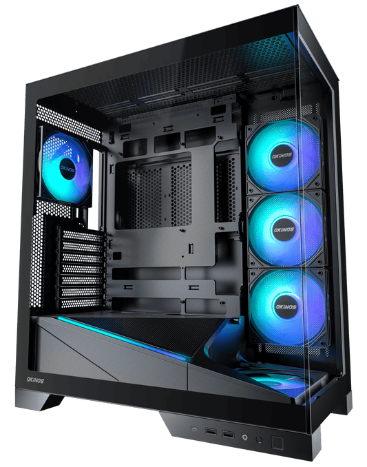 Okinos Aqua 9 ARGB TG Mid Tower ATX Case - I Gaming Computer | Australia Wide Shipping | Buy now, Pay Later with Afterpay, Klarna, Zip, Latitude & Paypal