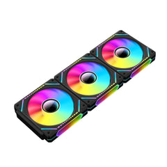 COOLMOON Prism Block Wireless ARGB 120mm PWM fan Reverse 3 - Pack Black - I Gaming Computer | Australia Wide Shipping | Buy now, Pay Later with Afterpay, Klarna, Zip, Latitude & Paypal