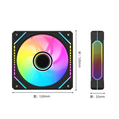 COOLMOON Prism Block Wireless ARGB 120mm PWM fan Forward 3 - Pack Black - I Gaming Computer | Australia Wide Shipping | Buy now, Pay Later with Afterpay, Klarna, Zip, Latitude & Paypal