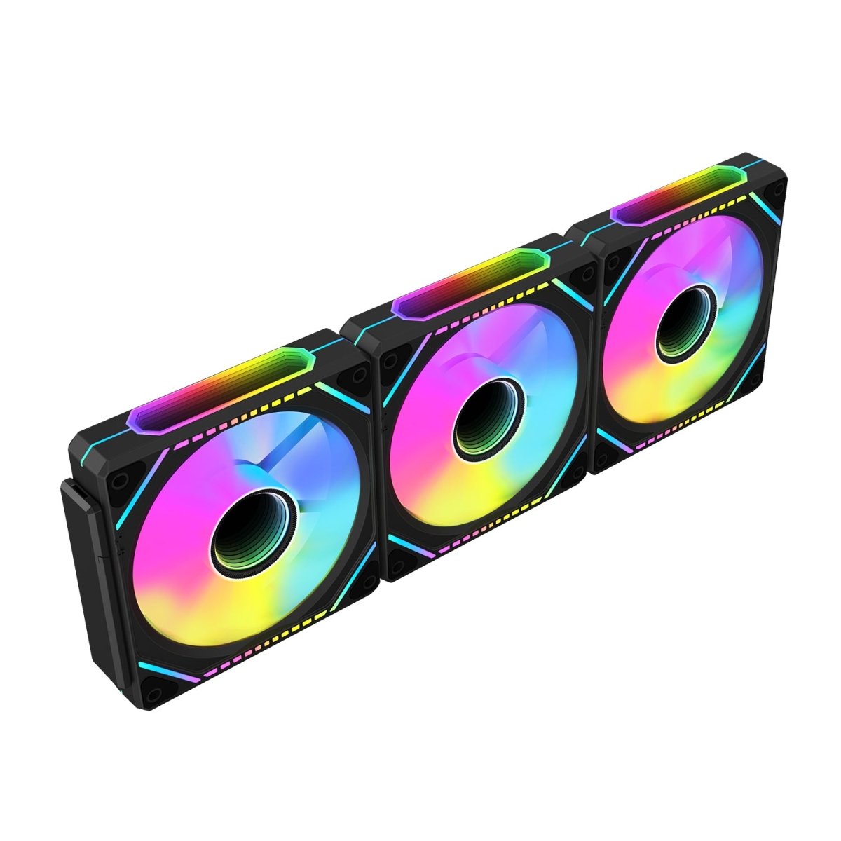 COOLMOON Prism Block Wireless ARGB 120mm PWM fan Reverse 3 - Pack Black - I Gaming Computer | Australia Wide Shipping | Buy now, Pay Later with Afterpay, Klarna, Zip, Latitude & Paypal