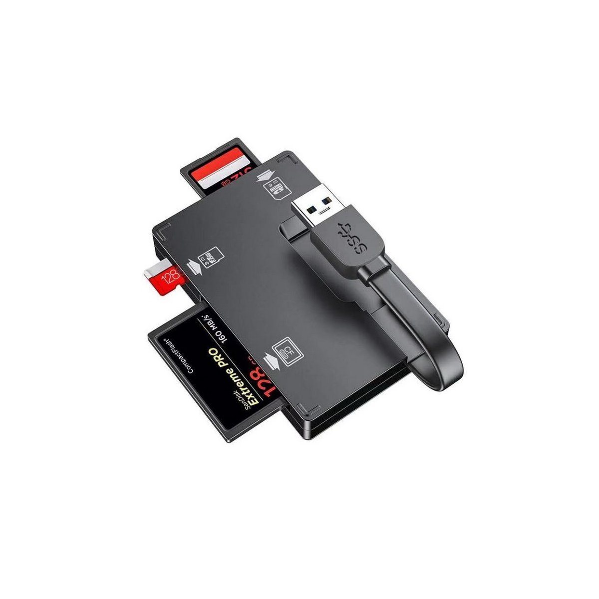 Simplecom CR309 3-Slot SuperSpeed USB 3.0 Card Reader with Card Storage Case - I Gaming Computer | Australia Wide Shipping | Buy now, Pay Later with Afterpay, Klarna, Zip, Latitude & Paypal