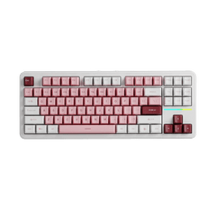 EWEADN X87Pro Pink - White Mechanical keyboard RGB Wired&Wireless (Northpole switch) - I Gaming Computer | Australia Wide Shipping | Buy now, Pay Later with Afterpay, Klarna, Zip, Latitude & Paypal