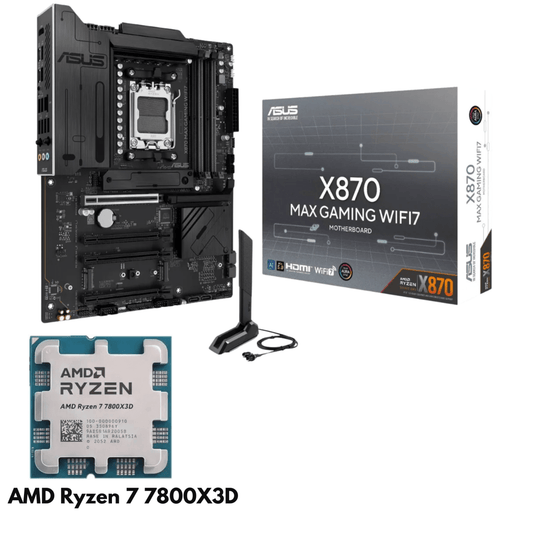 Bundle - ASUS X870 MAX GAMING WIFI7 AM5 ATX Motherboard + Ryzen 7 7800X3D CPU
