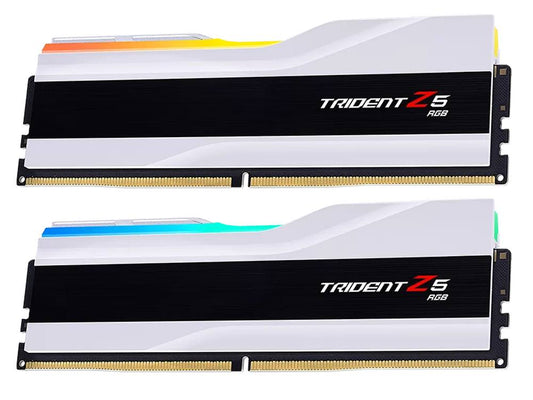 G.Skill Trident Z5 RGB 64GB (2x 32GB) DDR5 6000MHz CL36 Desktop Memory - White - I Gaming Computer | Australia Wide Shipping | Buy now, Pay Later with Afterpay, Klarna, Zip, Latitude & Paypal