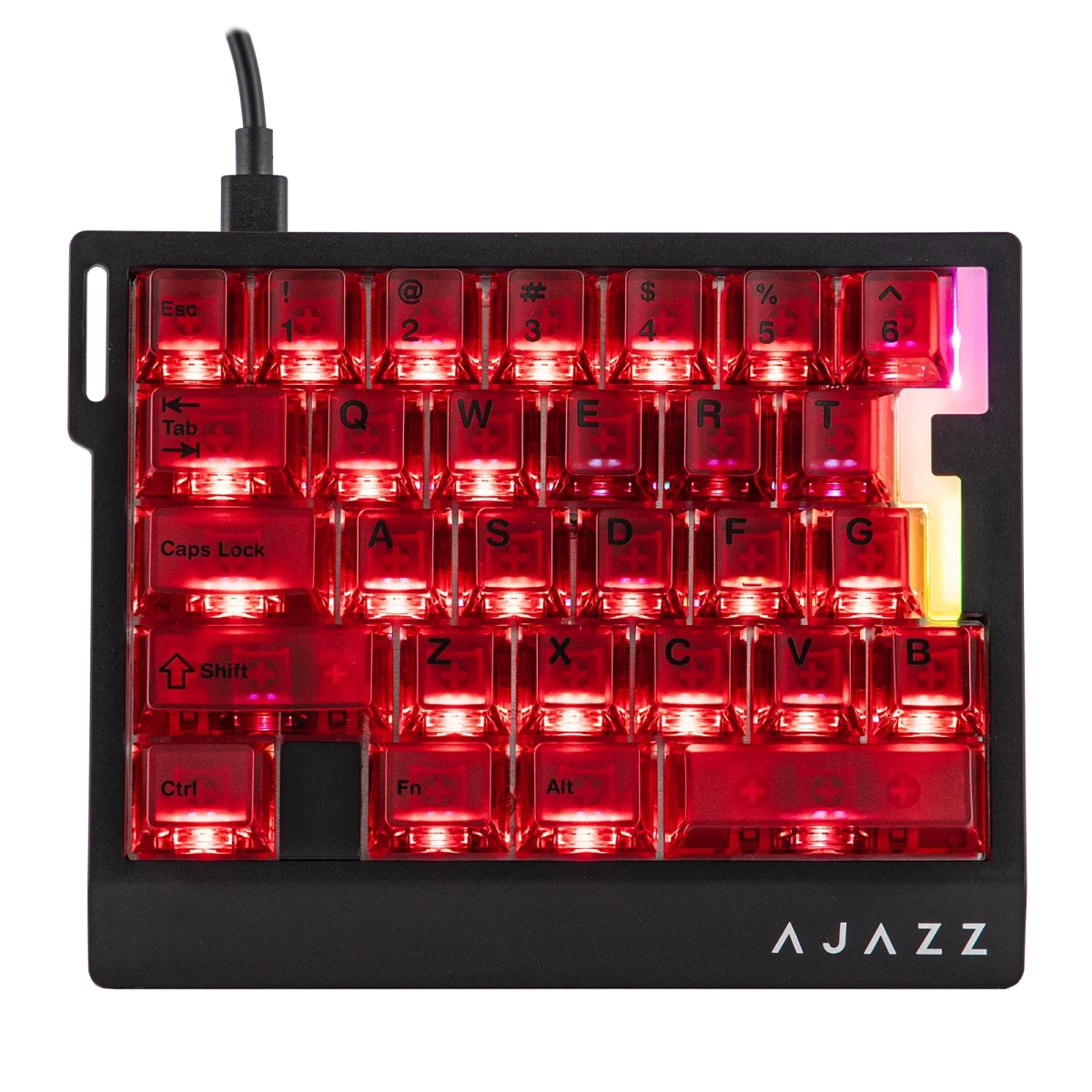 Ajazz AK029 Transparent Red Compact 29 - Key Magnetic keyboard RGB Wired (Flame lgnition switch) - I Gaming Computer | Australia Wide Shipping | Buy now, Pay Later with Afterpay, Klarna, Zip, Latitude & Paypal