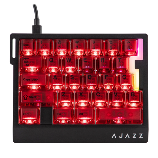 Ajazz AK029 Transparent Red Compact 29 - Key Magnetic keyboard RGB Wired (Flame lgnition switch) - I Gaming Computer | Australia Wide Shipping | Buy now, Pay Later with Afterpay, Klarna, Zip, Latitude & Paypal
