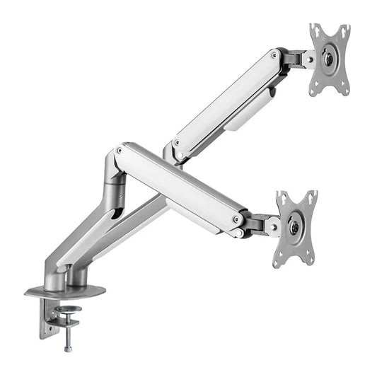 Brateck Dual Monitor Economical Spring - Assisted Monitor Arm Fit Most 17" - 32" Monitors, Up to 9kg per screen VESA 75x75/100x100 Matte Grey - I Gaming Computer | Australia Wide Shipping | Buy now, Pay Later with Afterpay, Klarna, Zip, Latitude & Paypal