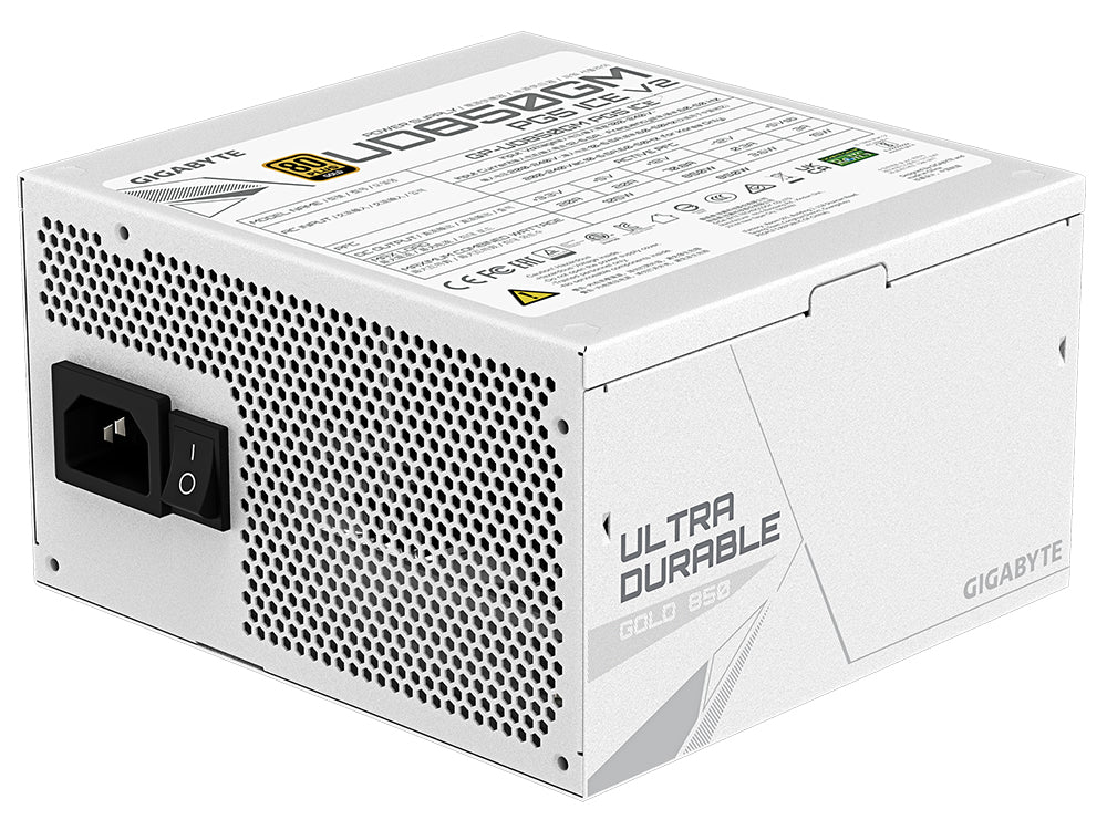 Gigabyte UD850 850W Gold PCIe 5.1 ATX Power Supply - White - I Gaming Computer | Australia Wide Shipping | Buy now, Pay Later with Afterpay, Klarna, Zip, Latitude & Paypal