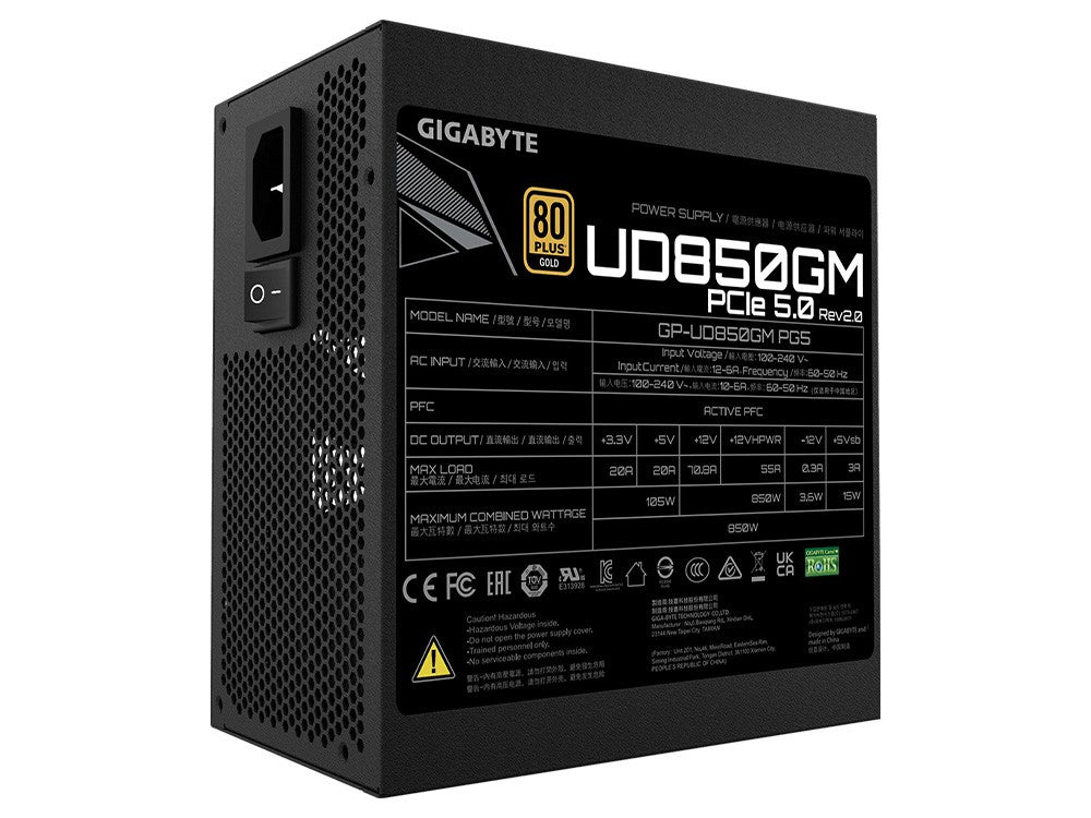 Gigabyte UD850 850W Gold PCIe 5.1 V2 ATX Power Supply - I Gaming Computer | Australia Wide Shipping | Buy now, Pay Later with Afterpay, Klarna, Zip, Latitude & Paypal