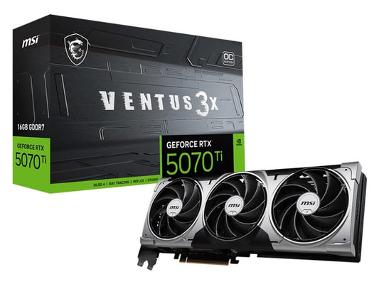 MSI GeForce RTX 5070 Ti 16G Ventus 3X OC Graphics Card - I Gaming Computer | Australia Wide Shipping | Buy now, Pay Later with Afterpay, Klarna, Zip, Latitude & Paypal