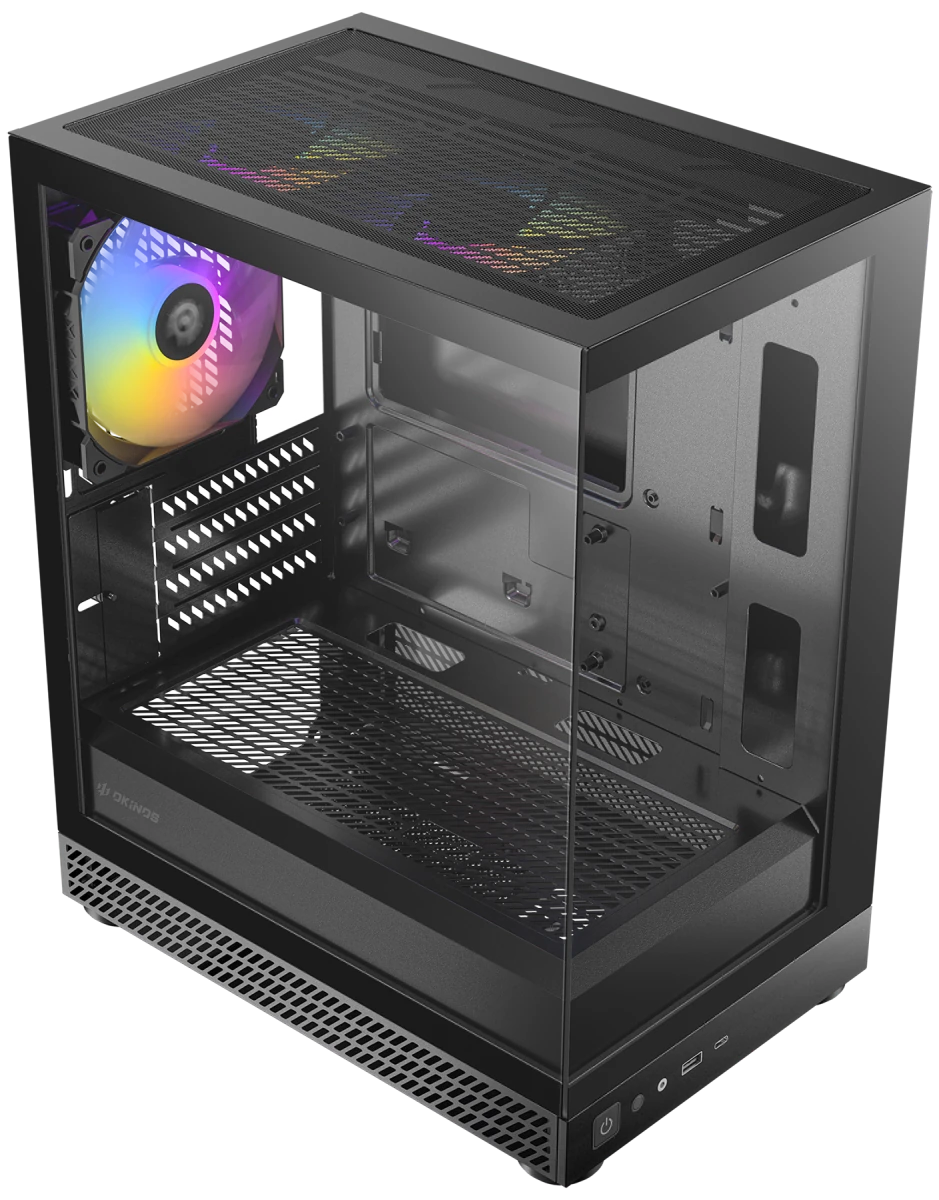 Okinos AQUA UNO Tempered Glass Mini Tower mATX Case - Black - I Gaming Computer | Australia Wide Shipping | Buy now, Pay Later with Afterpay, Klarna, Zip, Latitude & Paypal