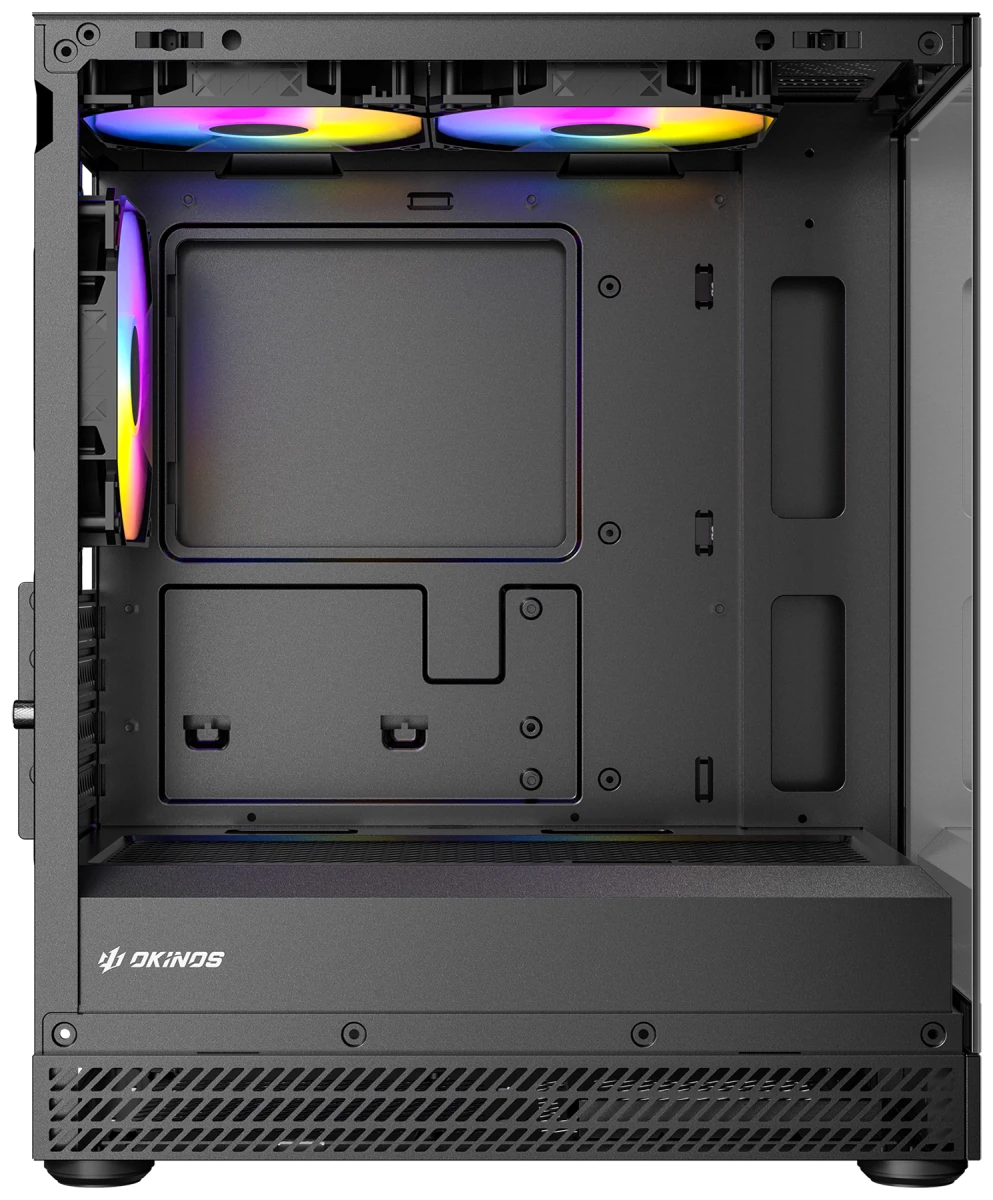 Okinos AQUA UNO Tempered Glass Mini Tower mATX Case - Black - I Gaming Computer | Australia Wide Shipping | Buy now, Pay Later with Afterpay, Klarna, Zip, Latitude & Paypal