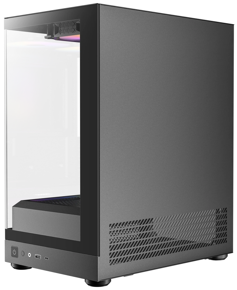 Okinos AQUA UNO Tempered Glass Mini Tower mATX Case - Black - I Gaming Computer | Australia Wide Shipping | Buy now, Pay Later with Afterpay, Klarna, Zip, Latitude & Paypal