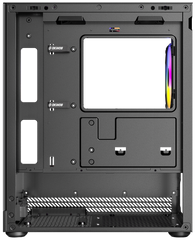 Okinos AQUA UNO Tempered Glass Mini Tower mATX Case - Black