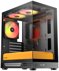 Okinos AQUA UNO Tempered Glass Mini Tower mATX Case - Canary
