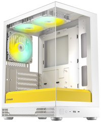 Okinos AQUA UNO Tempered Glass Mini Tower mATX Case - Yolk