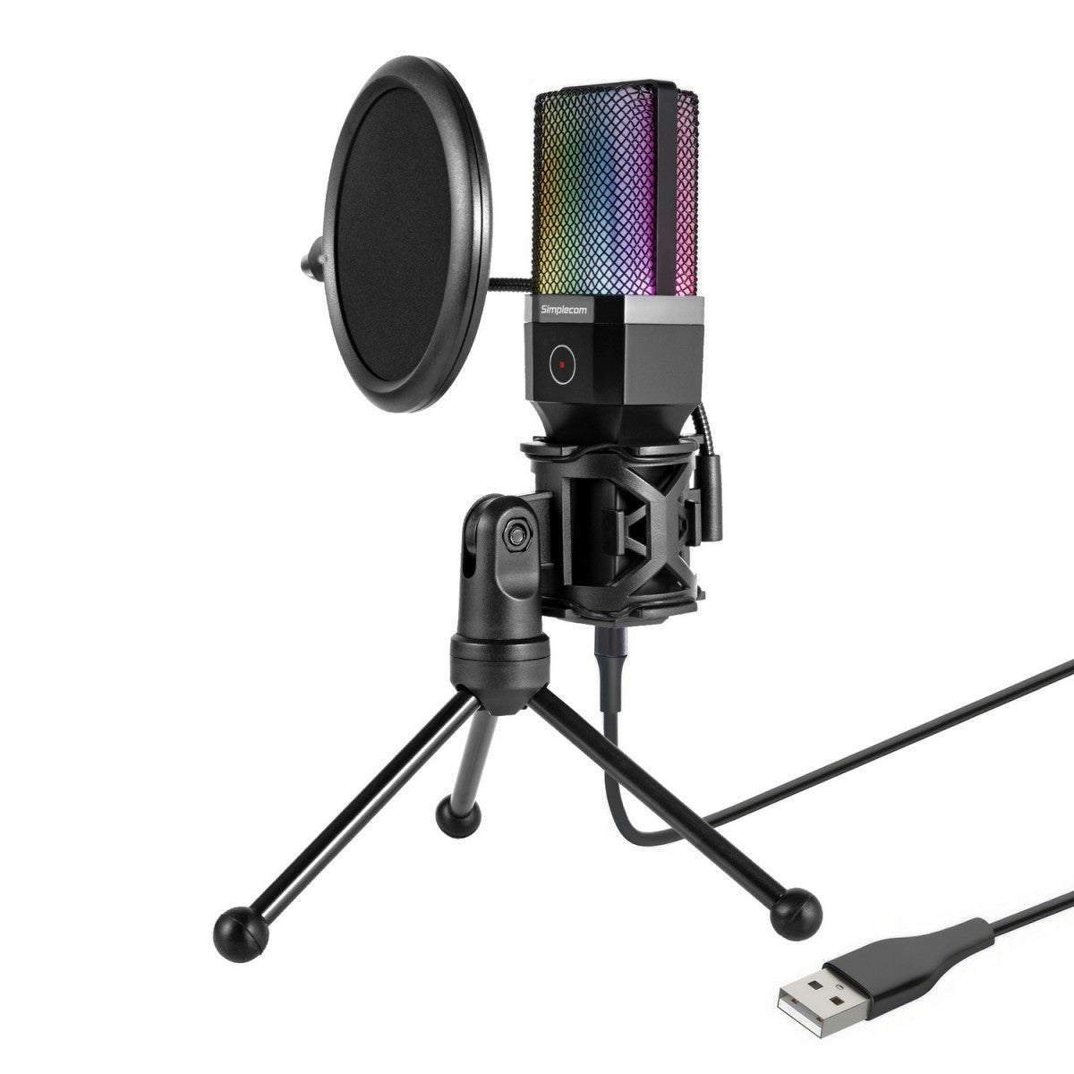 Simplecom UM650 RGB USB Cardioid Condenser Gaming Microphone - I Gaming Computer | Australia Wide Shipping | Buy now, Pay Later with Afterpay, Klarna, Zip, Latitude & Paypal