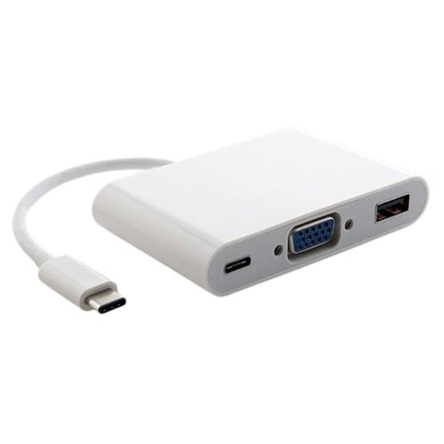 Astrotek Thunderbolt USB 3.1 Type C (USB - C) to VGA + USB + Card Reader Video Adapter Converter Male to Female for Apple Macbook Chromebook Pixel White - I Gaming Computer | Australia Wide Shipping | Buy now, Pay Later with Afterpay, Klarna, Zip, Latitude & Paypal