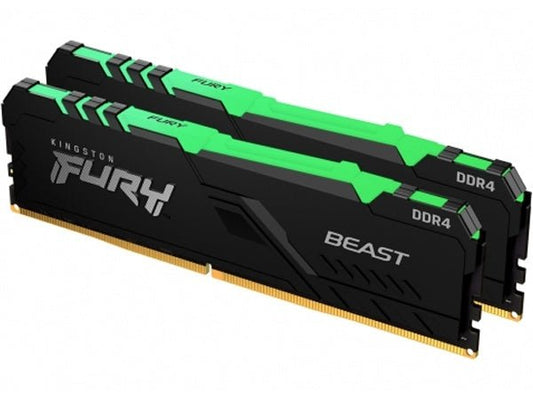 Kingston 32GB Kit (2x16GB) DDR4 Fury Beast RGB C16 3200MHz - Black - I Gaming Computer | Australia Wide Shipping | Buy now, Pay Later with Afterpay, Klarna, Zip, Latitude & Paypal