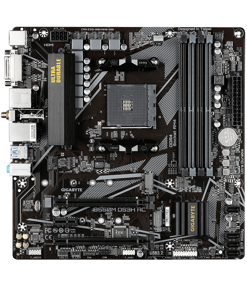Gigabyte B550M DS3H AC AM4 Ryzen mATX Motherboard - I Gaming Computer | Australia Wide Shipping | Buy now, Pay Later with Afterpay, Klarna, Zip, Latitude & Paypal