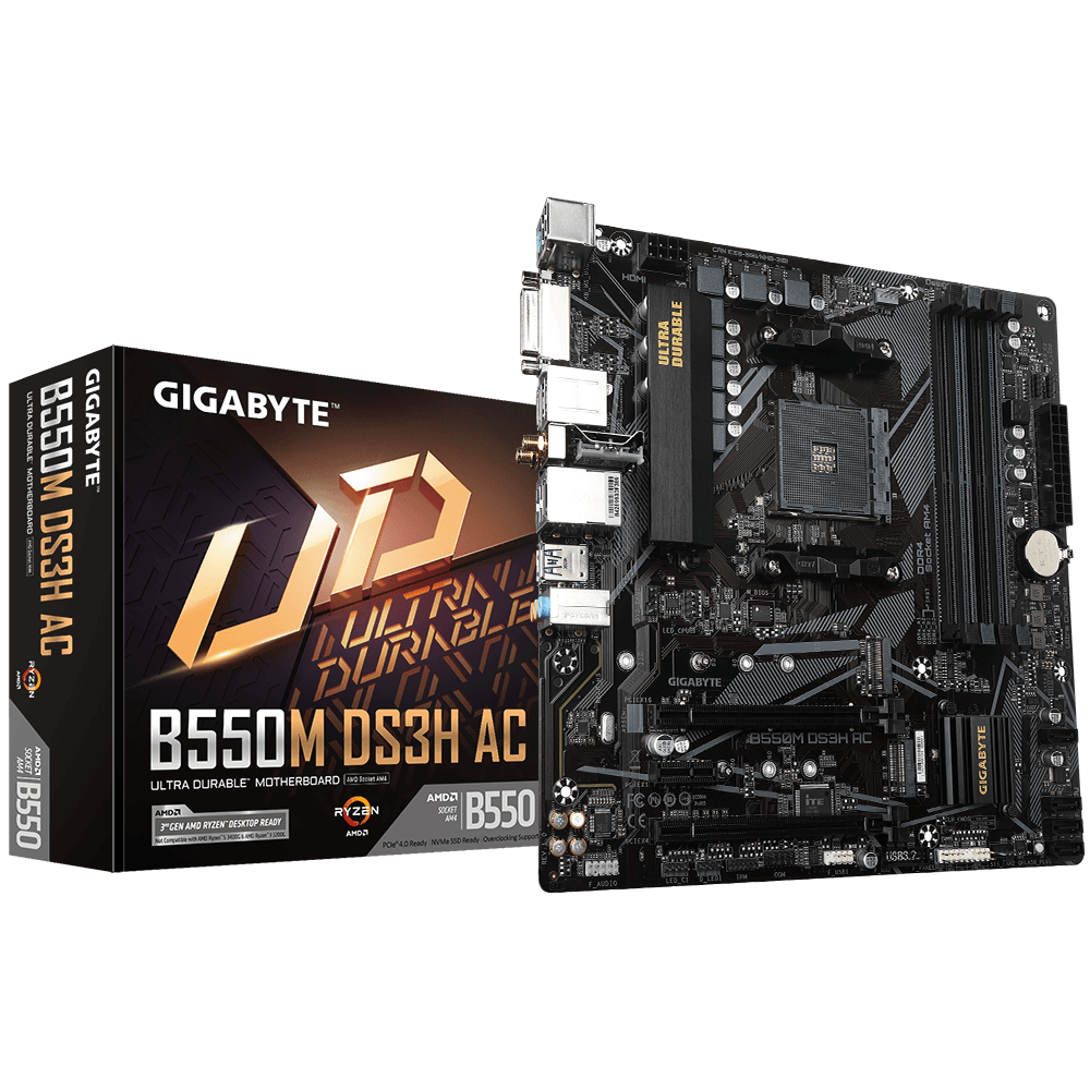 Gigabyte B550M DS3H AC AM4 Ryzen mATX Motherboard - I Gaming Computer | Australia Wide Shipping | Buy now, Pay Later with Afterpay, Klarna, Zip, Latitude & Paypal